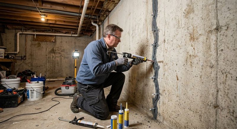 Basement Crack Repair in Mount Laurel, NJ
