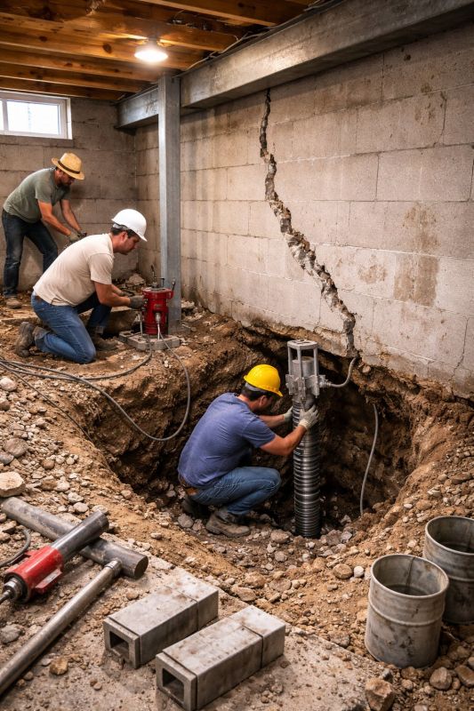 Foundation Structural Repair in Allentown, NJ
