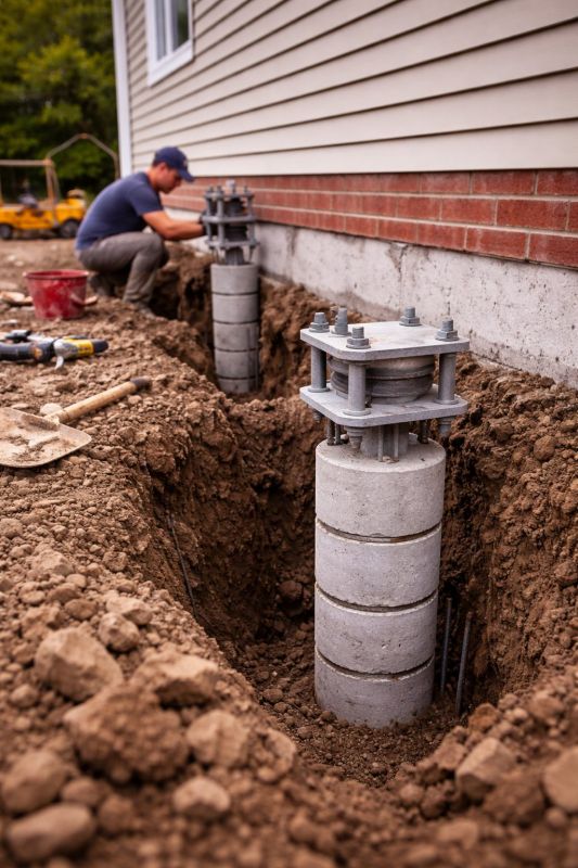 Helical Piers Installation in Mount Laurel, NJ