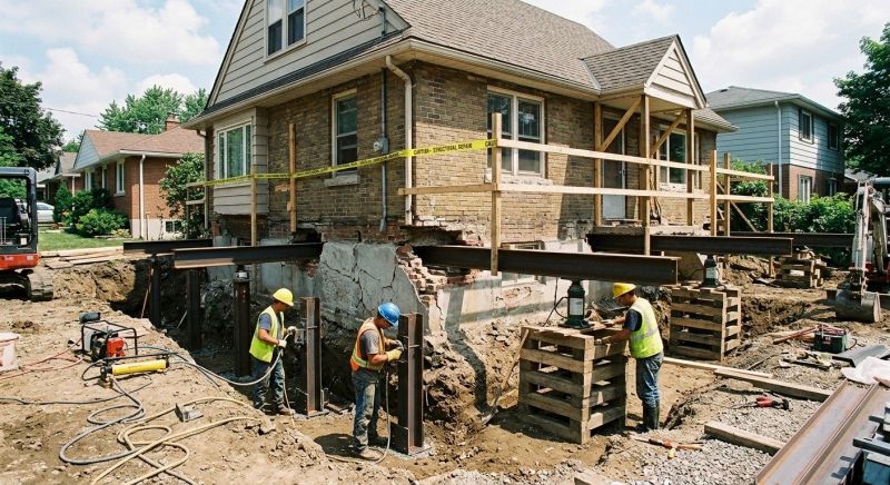 House Foundation Repair in Broomall, PA