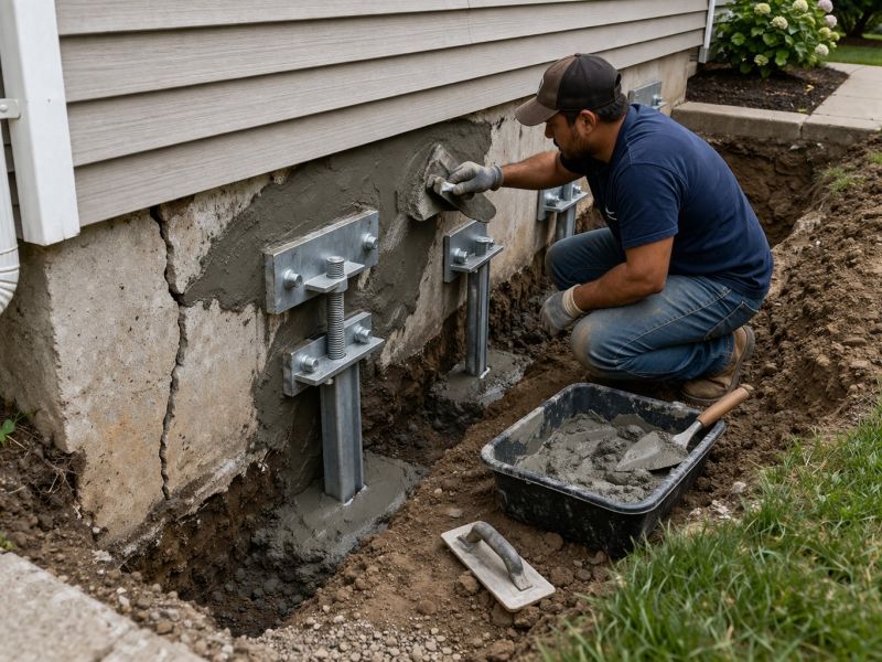 House Foundation Repair in Levittown, PA