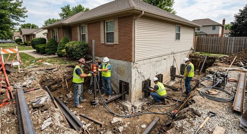 House Foundation Repair in Warrington, PA