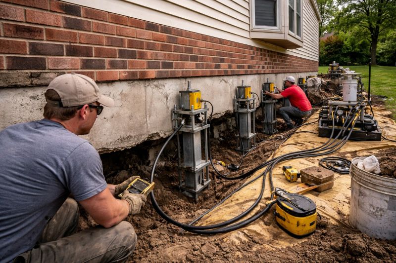 Settling Foundation Service in Broomall, PA