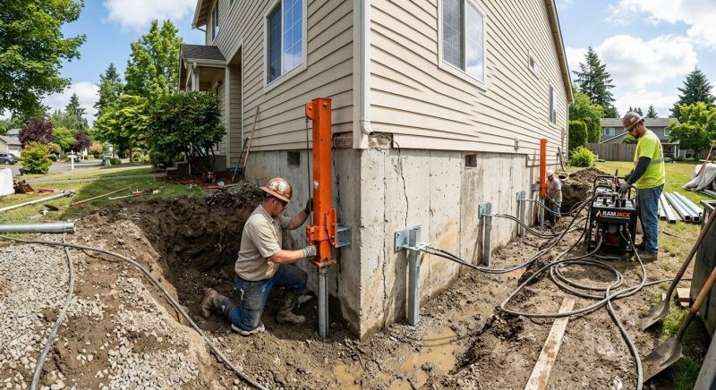 Sinking Foundation Repair in Ambler, PA
