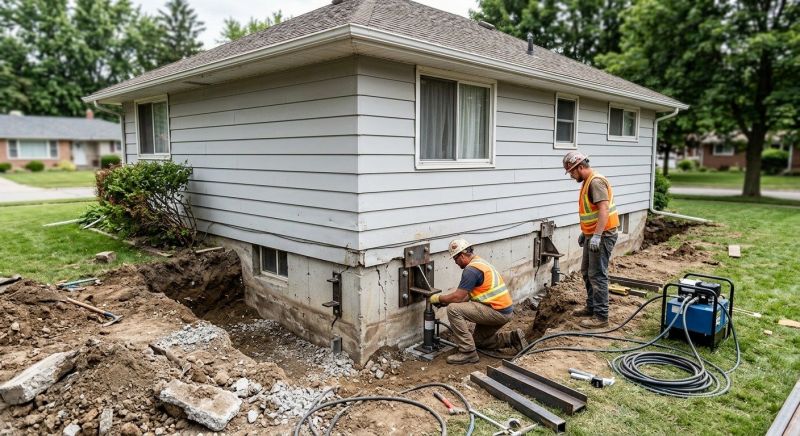 Sinking Foundation Repair in Dresher, PA