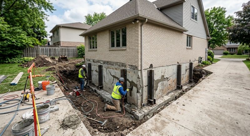 Sinking Foundation Repair in Havertown, PA