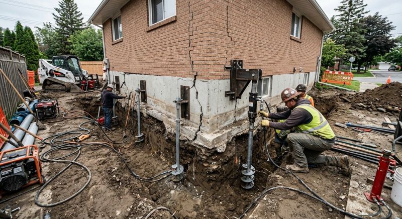 Sinking Foundation Repair in Newtown, PA
