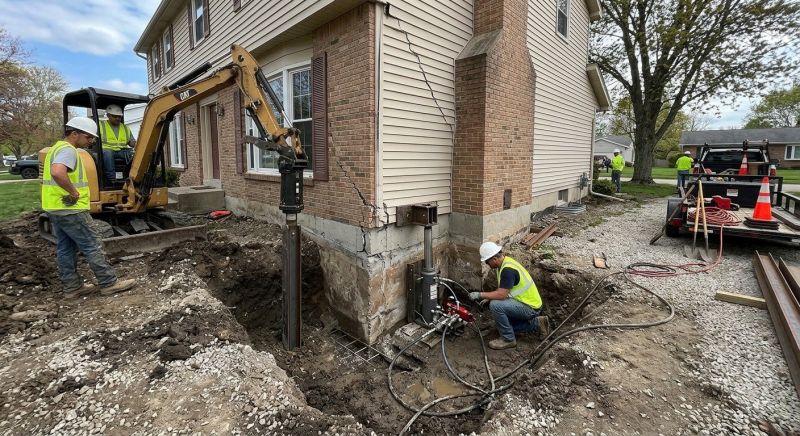 Sinking Foundation Repair in Newtown, PA