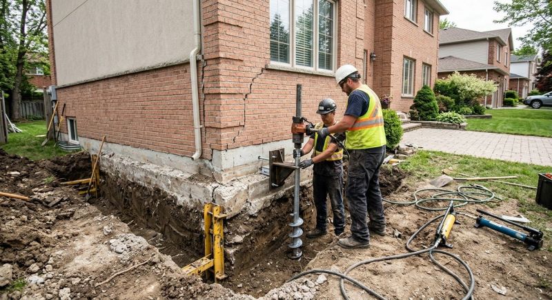 Sinking Foundation Repair in Wynnewood, PA